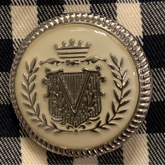 Veronica Beard Enfield Gingham Notched Lapel Double Breasted Vest Top Size 12 - Picture 10 of 16